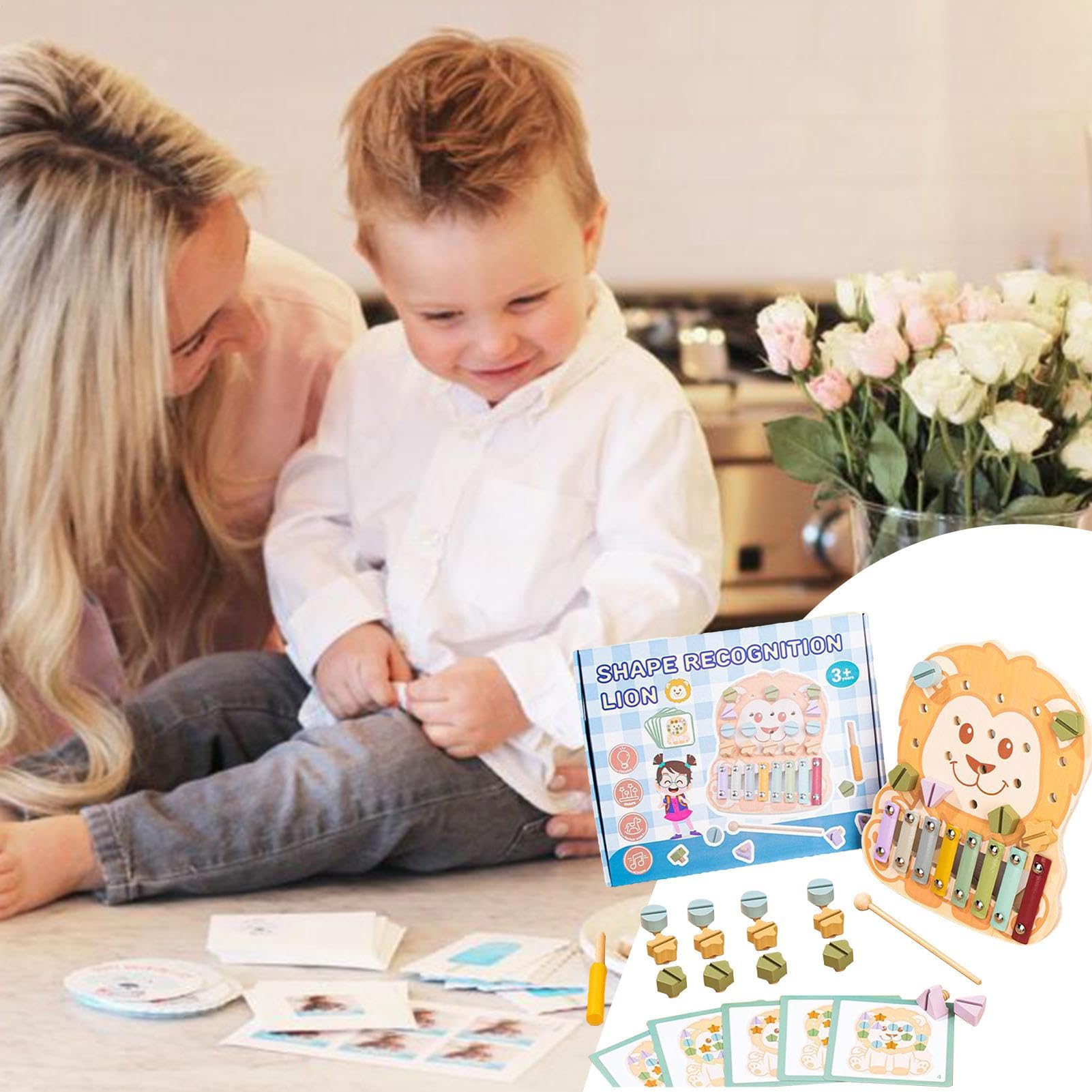Shape Sorter Musicale Giocattolo Educativo in Legno