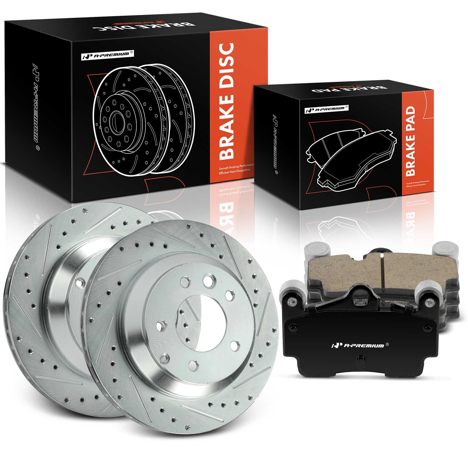Amazon.com: A-Premium 12.98 inch (329.8mm) Rear Drilled and