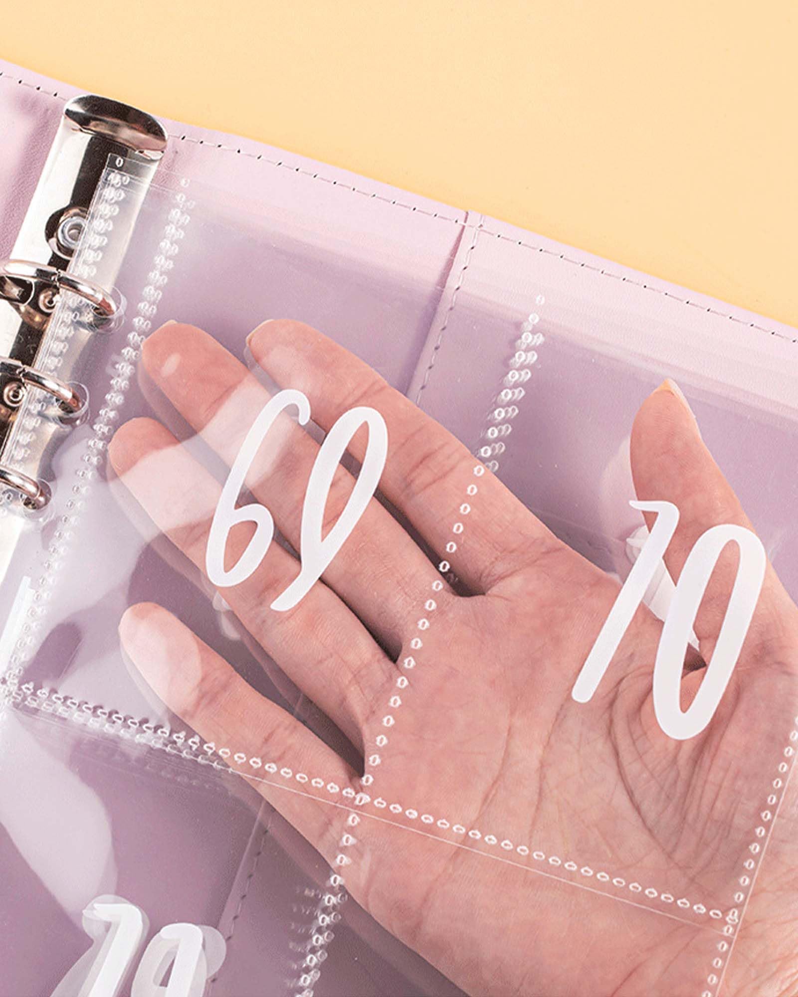 JEJA Savings Challenge, Budget Planner, Savings Book, Saving 5,050 Euros, Budget Sheets, Adhesive Labels, Erasable Pens, Pink - 4