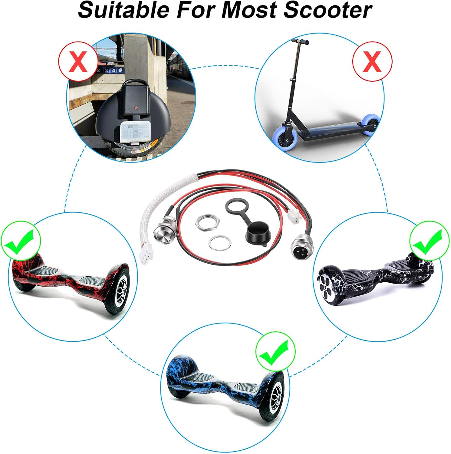 Replacement of the Heastya charging door 2 packages (3 points) smart-staining of the charging door compatible with Hoverbooter Swegway Swagtron Swagboard Cho 8 71n0j0K47IL. AC SL1500