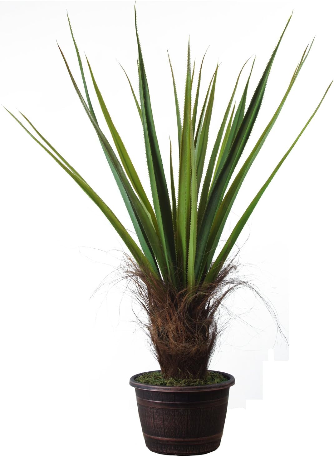 50 Inch Tall High End Realistic Silk Giant Agave Plant with Contemporary Planter
