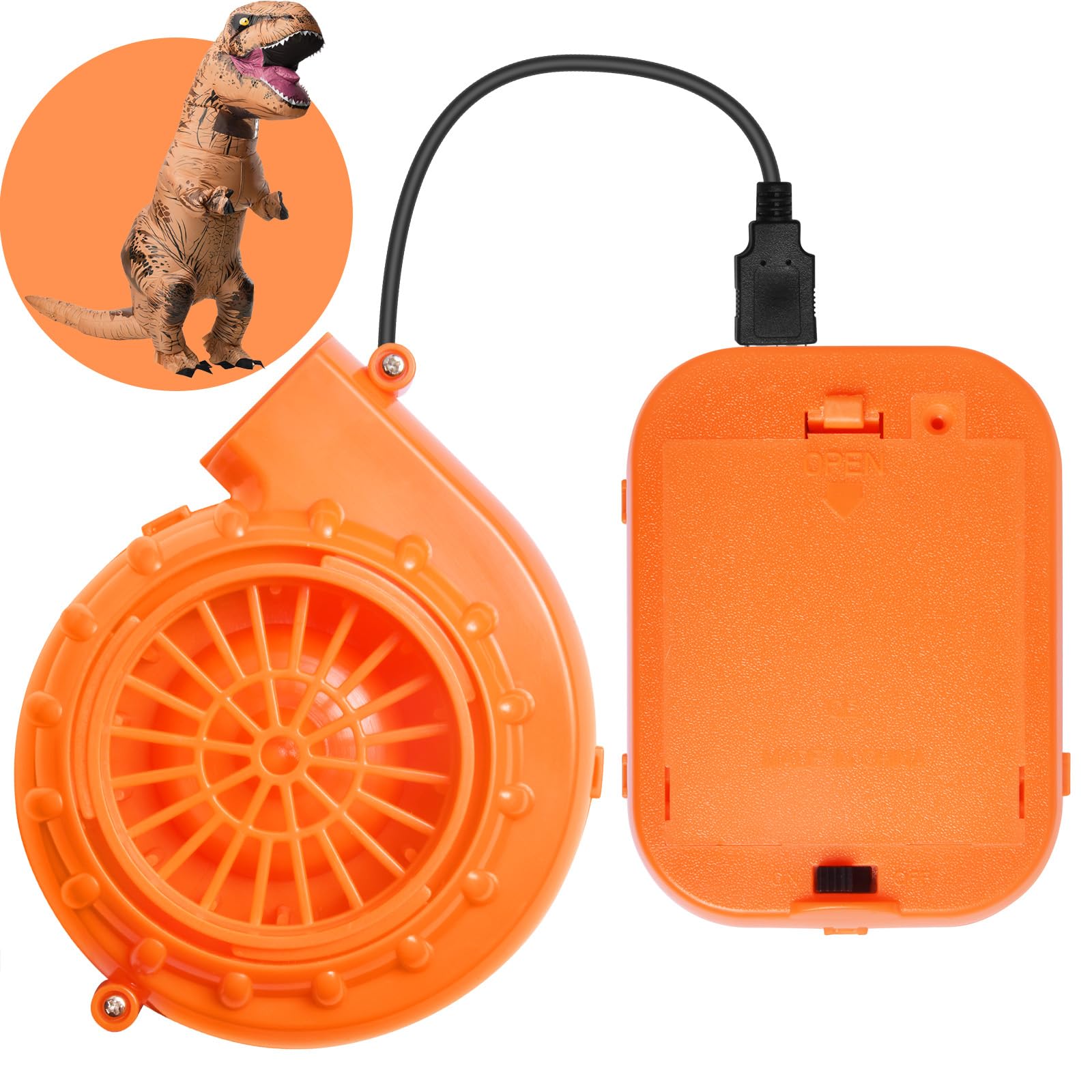 Inflatable Costume Fan Replacement, Mini Blower Fan Dinosaur Pump for Inflatable Costume Blow Up