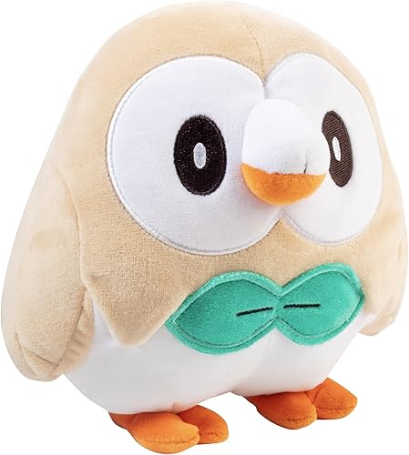 Miniatura 3 de Pokemon Legends: Arceus - Peluche Rowlet de 8 pulgadas, con licencia oficial, auténtica figura de búho de peluche suave, regalo de Navidad para