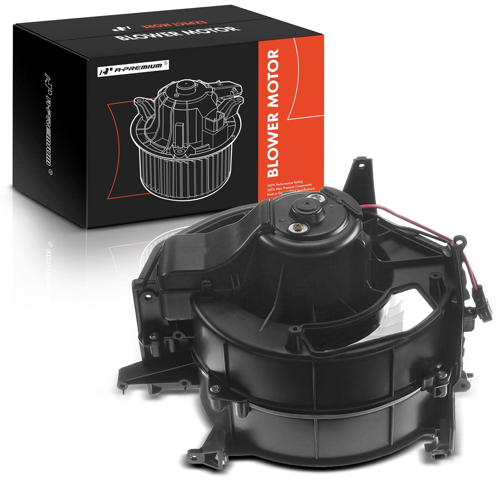 A-Premium HVAC Heater Blower Motor Assembly Compatible with Audi Vehicles - A6 2006-2011, A6 Quattro 2005-2011, R8 2011-2012/2014-2015, S6 2007-2011 - Front Side, Replace# 4F0820020, 4F0820020A
