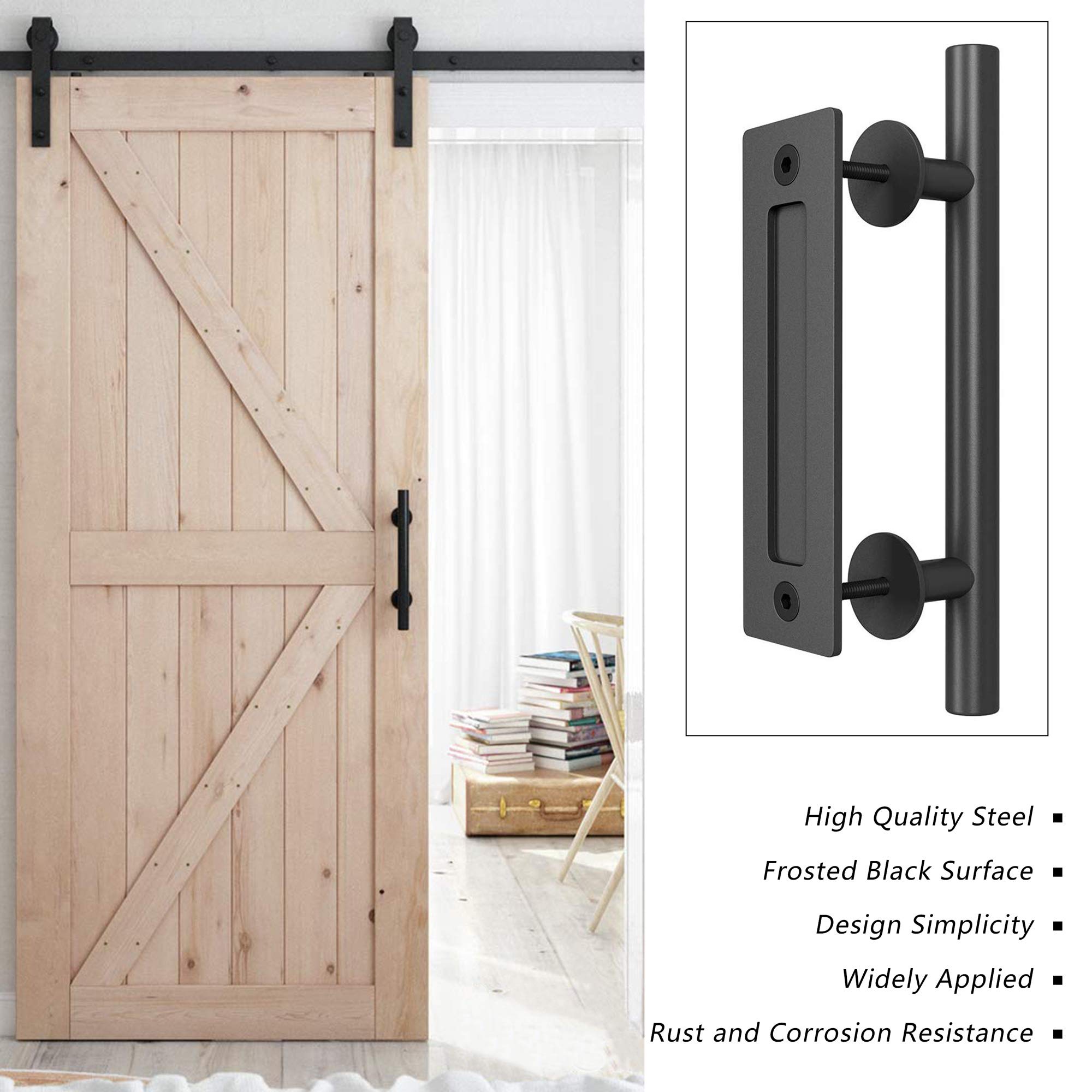 Sliding Barn Door Handle Pulls Upgrade 12" Pull and Push Sliding Door