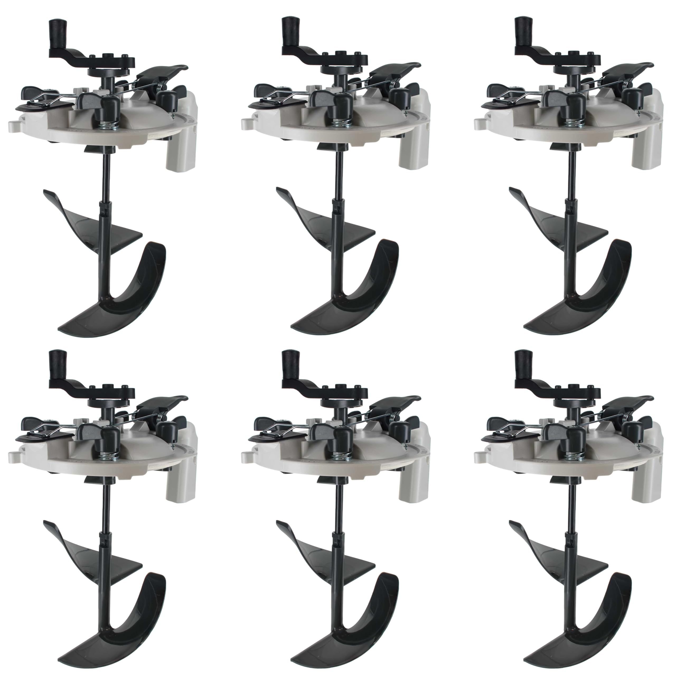 Master Elite Paint Can Mixing Lid & Pouring Spout, 1 Gallon Size, Pack of 6 - Mix Blade for Easy, Mess-Free Stirring, Pouring Storing - Pistol Grip Handle, Stir Hand Crank, Drill, Paint Mixing Machine