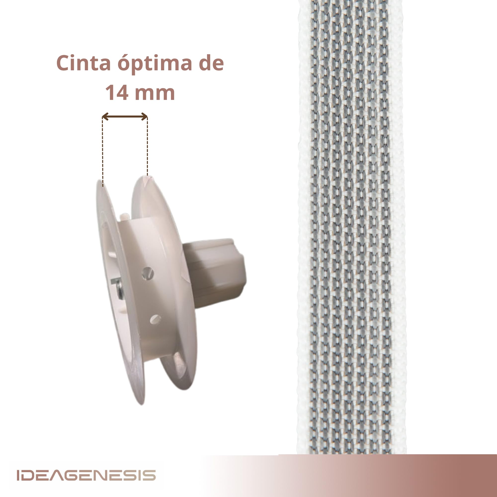 IdeaGenesis - Blind disc with spigot for 14 mm tapes, Tape 14 Mm With Spike, 140X40 - Image 3