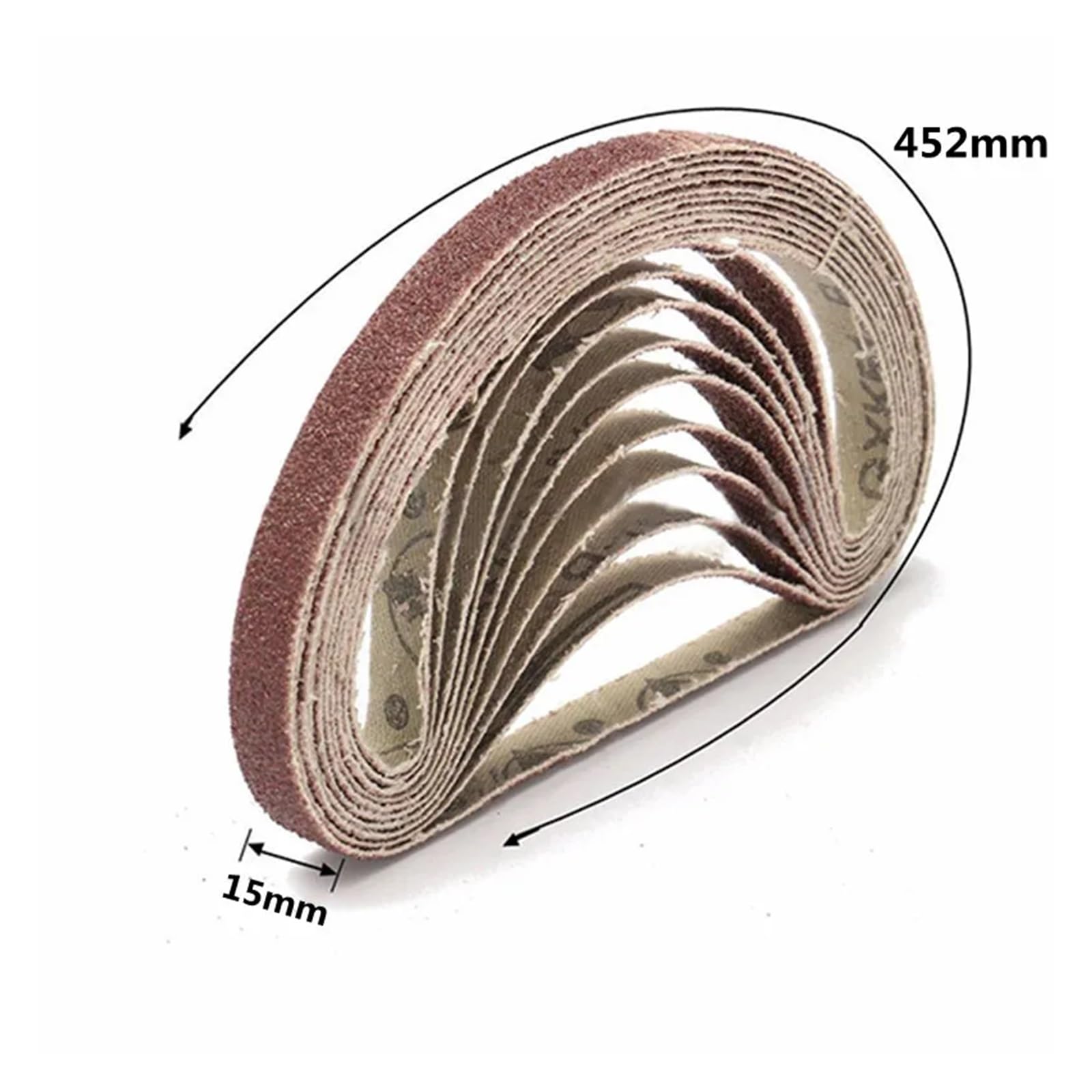 50 Sztuk 15 * 452MM Pasy Szlifierskie 40-800 Grits Papier Ścierny Opaski Ścierne Do Szlifierki Drewno Miękki Metal Szlifowanie Polerowanie(320)
