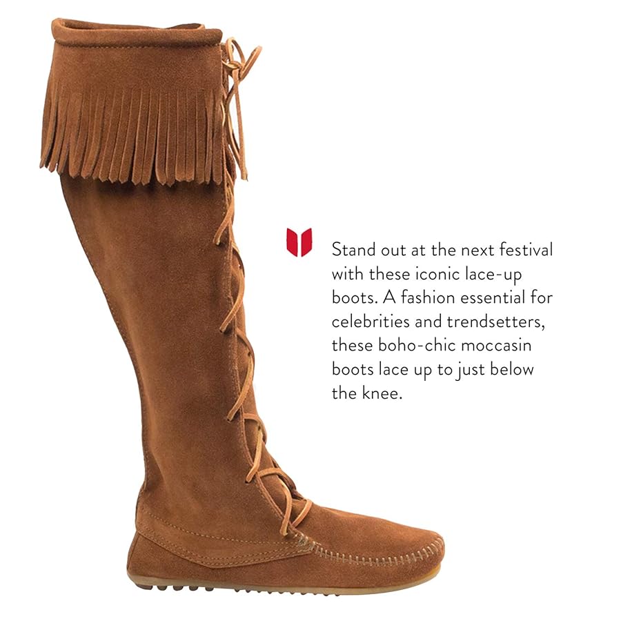 ミネトンカフロントレースハードソールニーハイブーツ 楽天市場】ミネトンカ MINNETONKA ブーツ フロントレースハード