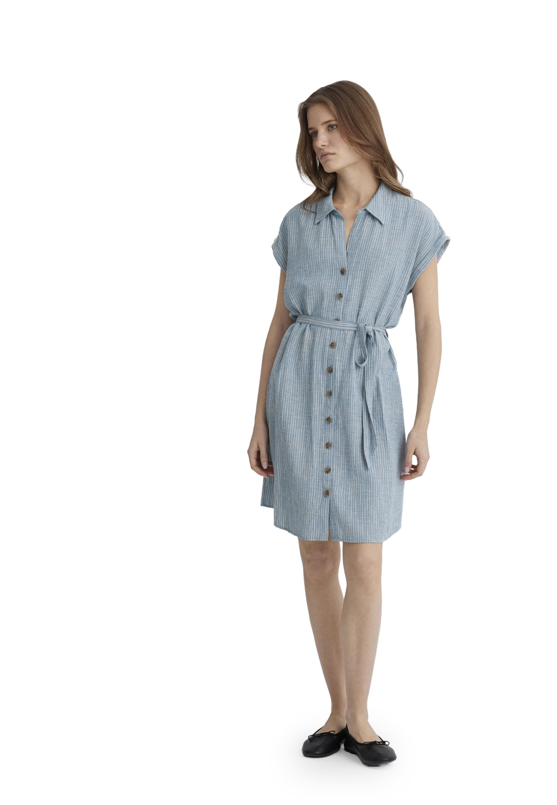 Mavi Damen Short Sleeve Woven Dress Kleid