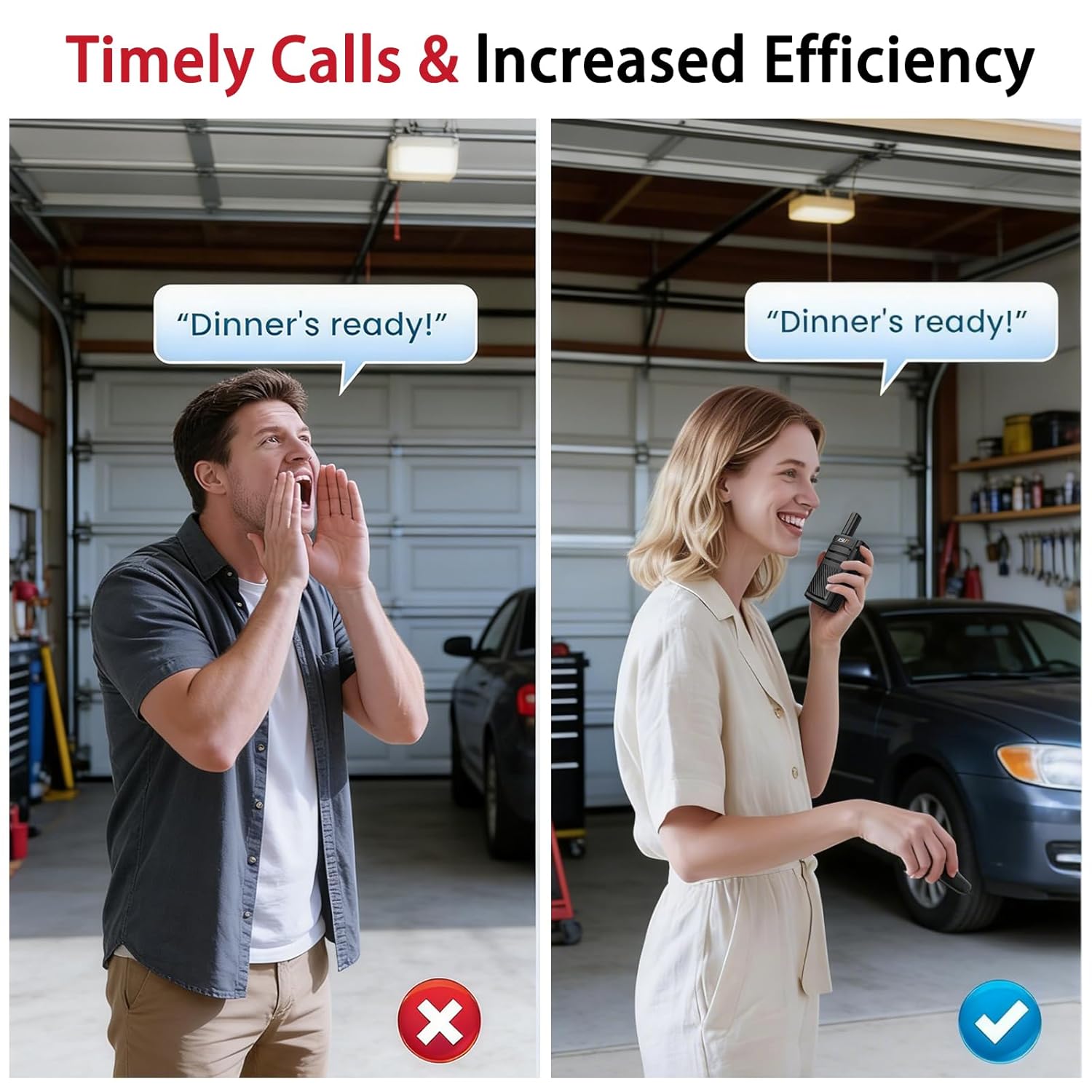 KSUN Wireless Intercom for Home, Two Way Raido 5000FT Rechargeable 3000mAh Battery, Ideal for Elderly Intercoms for Home/Outdoor Family Communication - Image 7