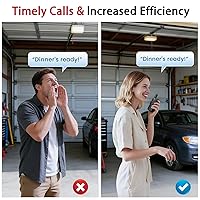 Vista 7 de KSUN - Intercomunicador inalámbrico para el hogar, batería recargable Raido bidireccional de 5000 pies, 3000 mAh, ideal para intercomunicadores