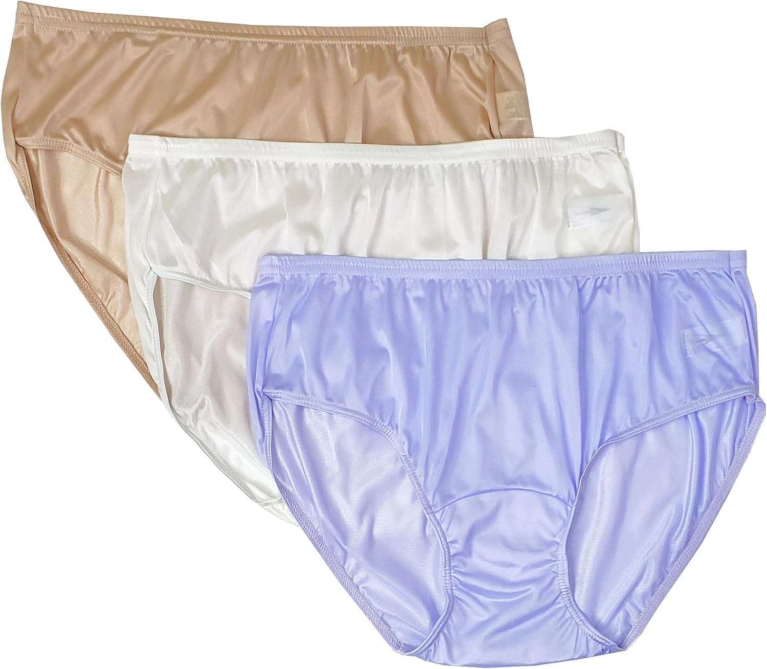 Shadowline womens Hidden Elastic Nylon Hipster Panty 3-pack