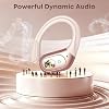 Audífonos inalámbricos sajawass Bluetooth 5.4, resistentes al agua IPX7, de diadema, con cancelación de ruido, 75 horas de reproducción, pantalla LED de batería para deportes/entrenamiento - Rosa dorado 7