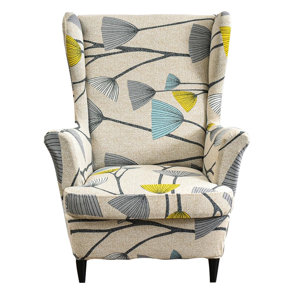 Wjhdwyd Diente De León 1 Seater Armchair Cover Elastic Wing Cover, Relax Armchair Cover, Independent Cushion Cover(Diente De León)