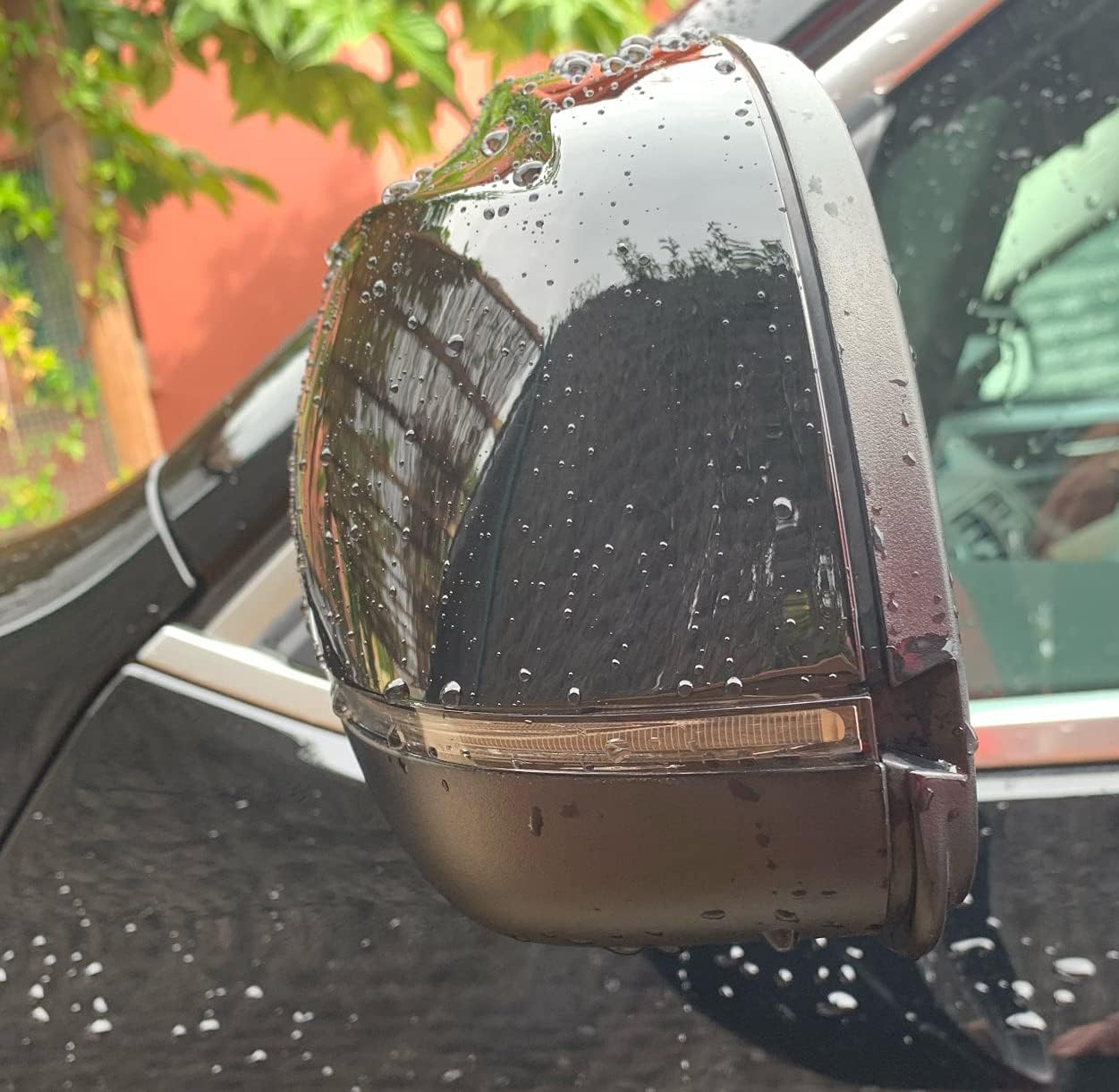 1 Pair Black Rearview Mirror Cover Left Right Side Mirror Covers Caps for BMW X3 G01 X4 G02 X5 G05 X6 G06 X7 G07 2018 2019 2020 (Glossy Black)