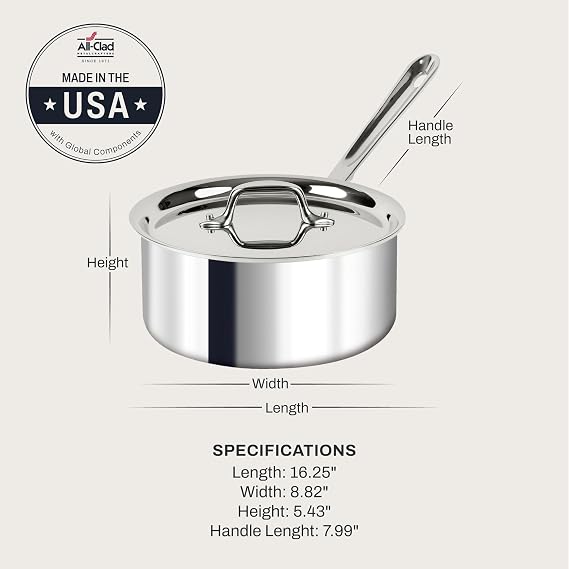 All-Clad Stainless 2.8l Saucepan