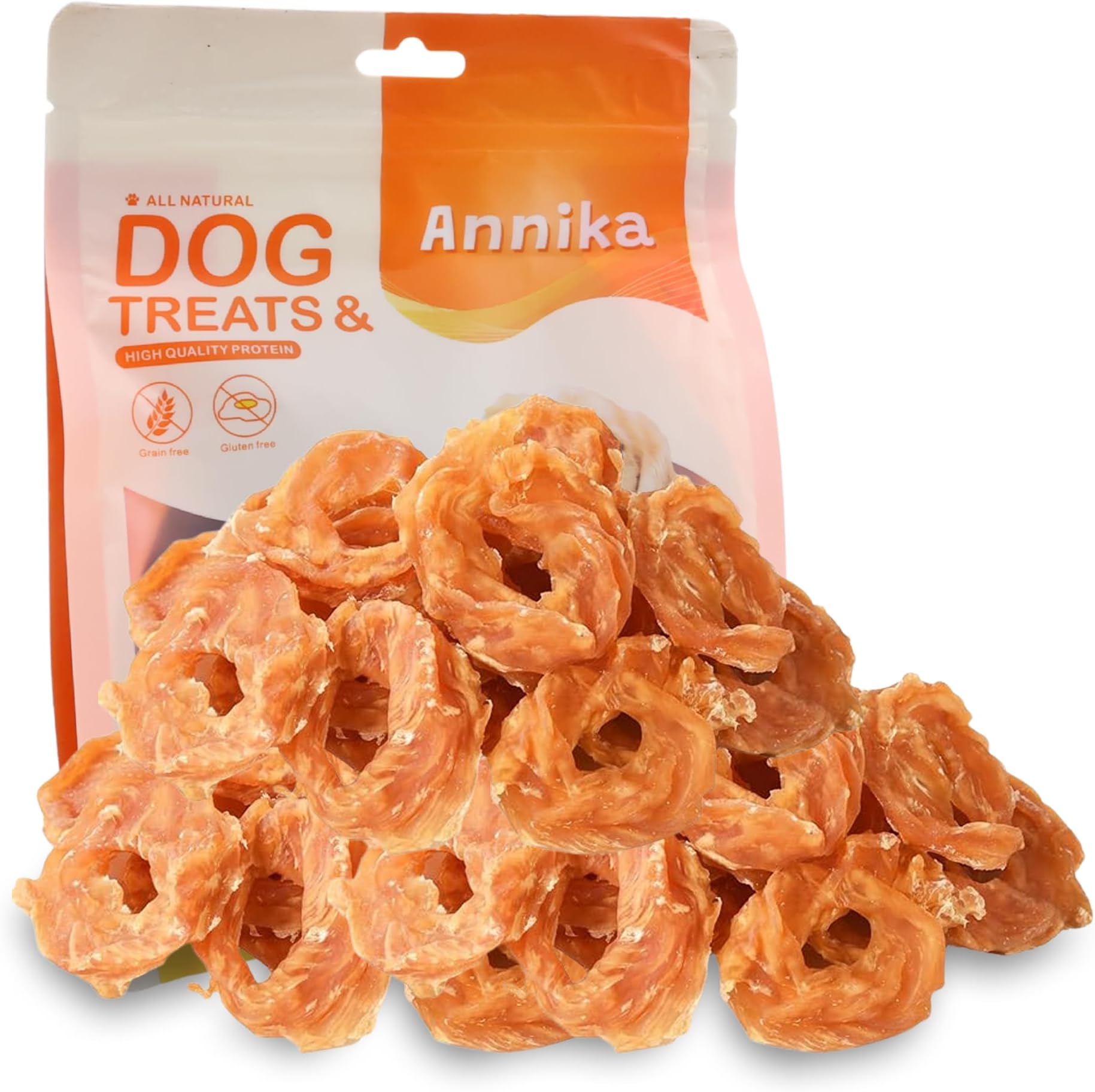 Chicken Rings Dog Treats – Natural Chicken Jerky Chews, Rawhide-Free Healthy Training Treats for Small, Medium & Large Dogs, High Protein Snacks for Hip & Joint Support, 11.6 oz