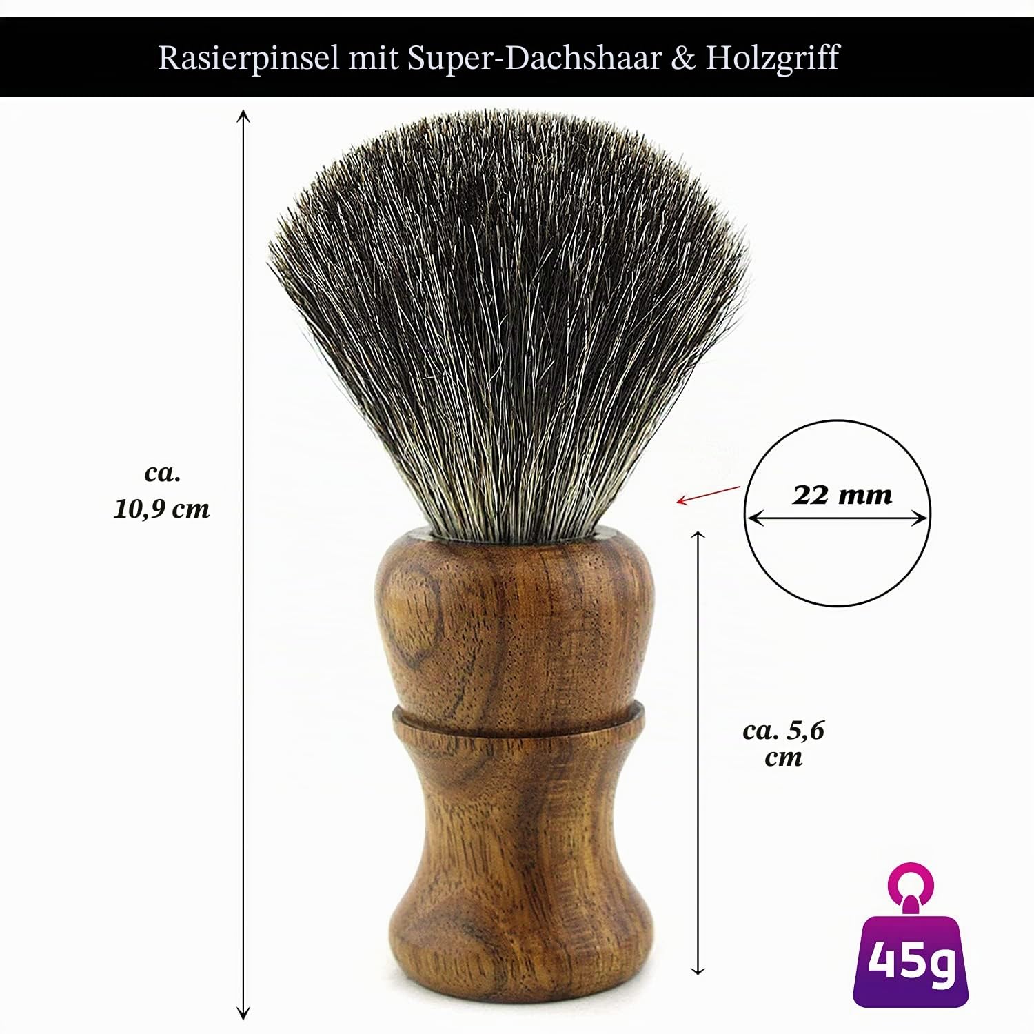 Haryali London Holzbox mit Rasierzubehör (Rasiermesser, Rasierpinsel, Abziehriemen, Schleifpaste) 5-teiliges luxuriöses Set.