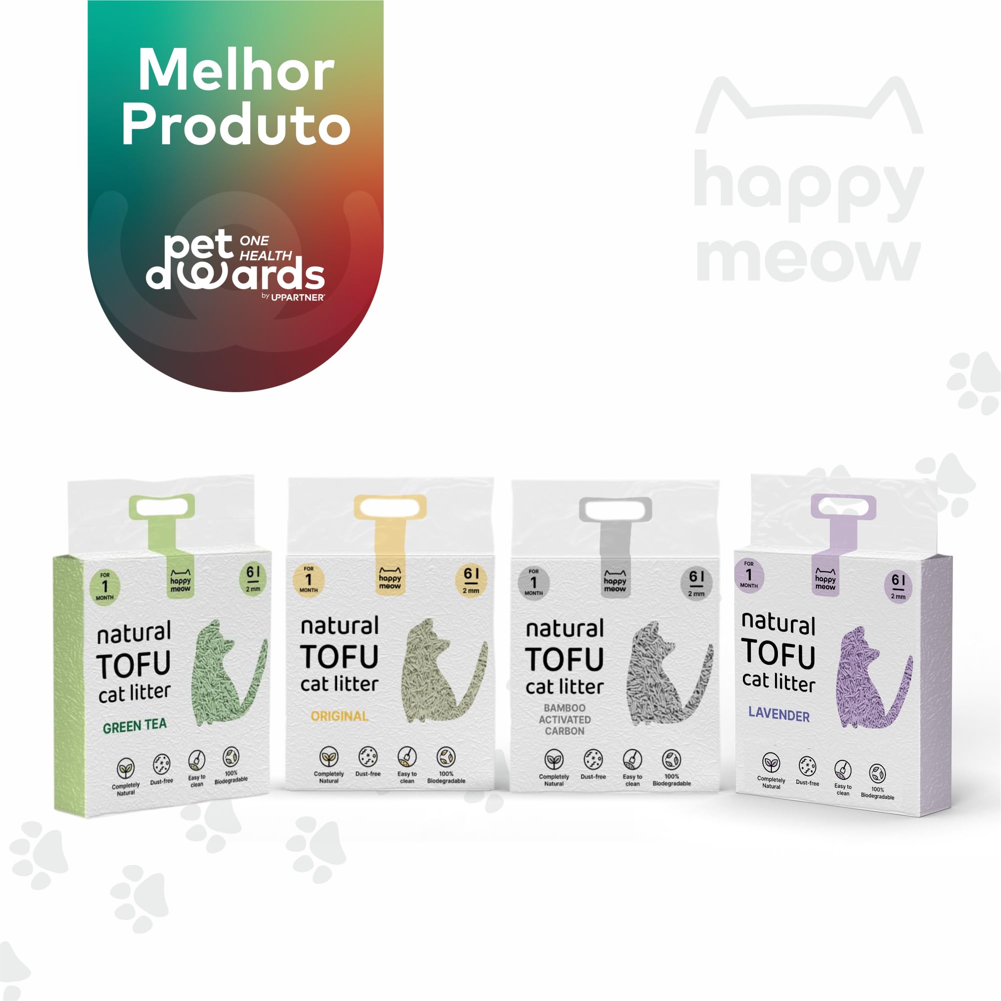 Arena de Tofu para Gatos (18L/7,5Kg) - Natural y Biodegradable - Aglomerante Instantáneo, Bajo en Polvo, Control de Olores Duradero, Ultra Absorbente, Desechable en el Inodoro (Lavanda)