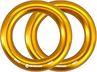 Vista 9 de NewDoar Rappel Ring 25kN Oro Grande O-Ring Cuerda Conector para Escalada Arborista Rescate Hamaca y Slackline