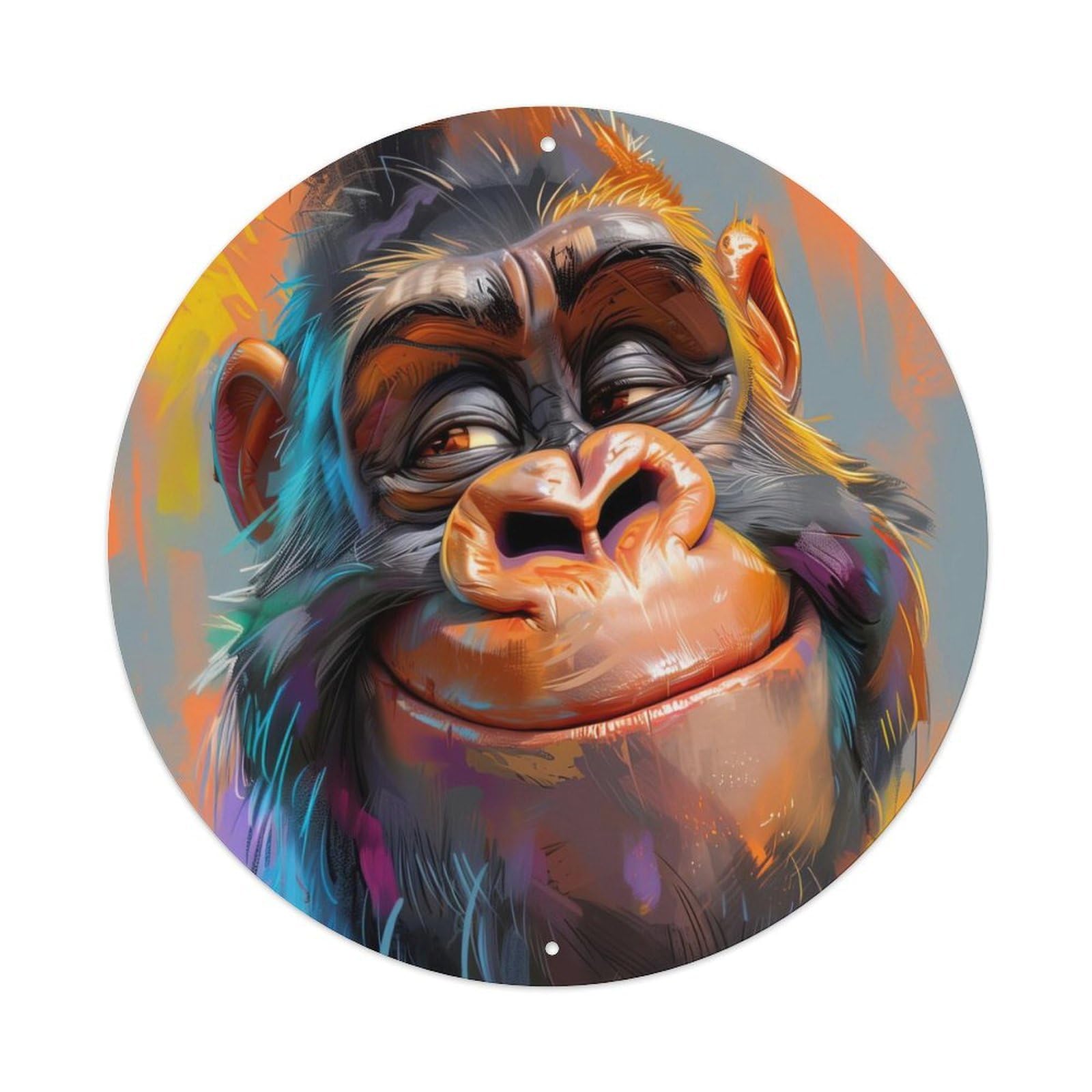 Animal Chimpanzee Metal Tin Sign