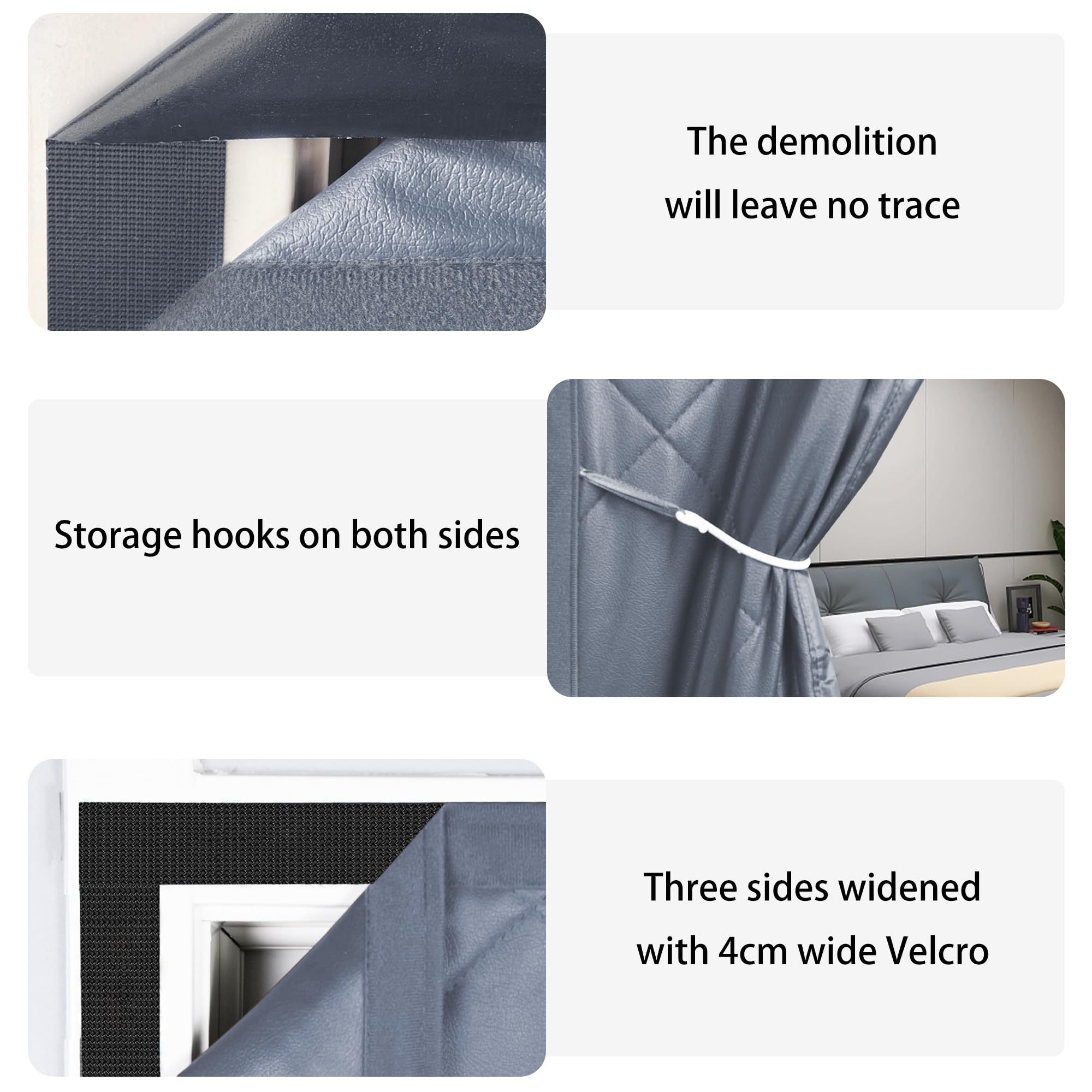 Tenda per Porta 129 x 248 cm Oxford Rinforzato con Magneti Potenti Tenda Termica Magnetica Porte Protezione Dal Freddo per Porta Cantina, Balconi, Terrazze, grigio argento