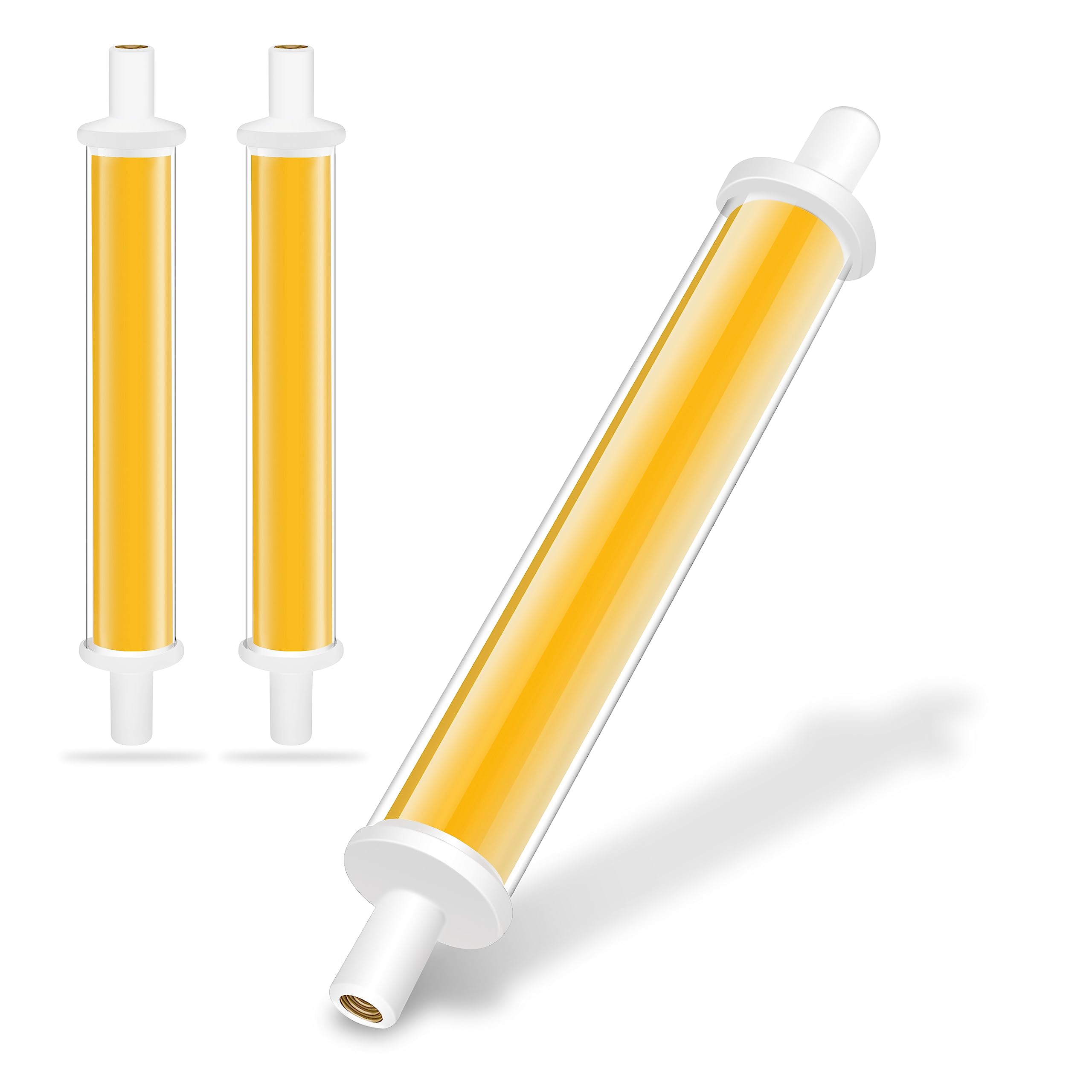 Homesally R7S LED Bulb 118mm 30w Dimmable, 30W R7S 118mm LED COB Light Replacement for Halogen Bulb 300W, COB Double Ended Reflector Linear Lamp, 360° Beam Angle, No Flicker,Warm White,118mm 30W 2pcs