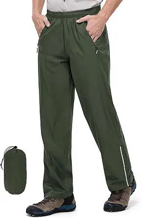 Outdoor Ventures Men's Waterproof Hiking Rain Pants