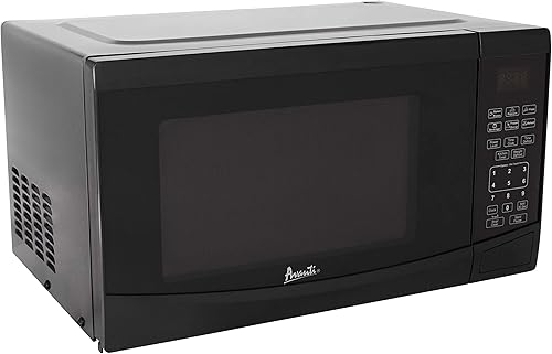 Avanti MT09V1B Horno microondas compacto de 900 vatios con 10 niveles de potencia y 6 ajustes de cocción preestablecidos, descongelación de