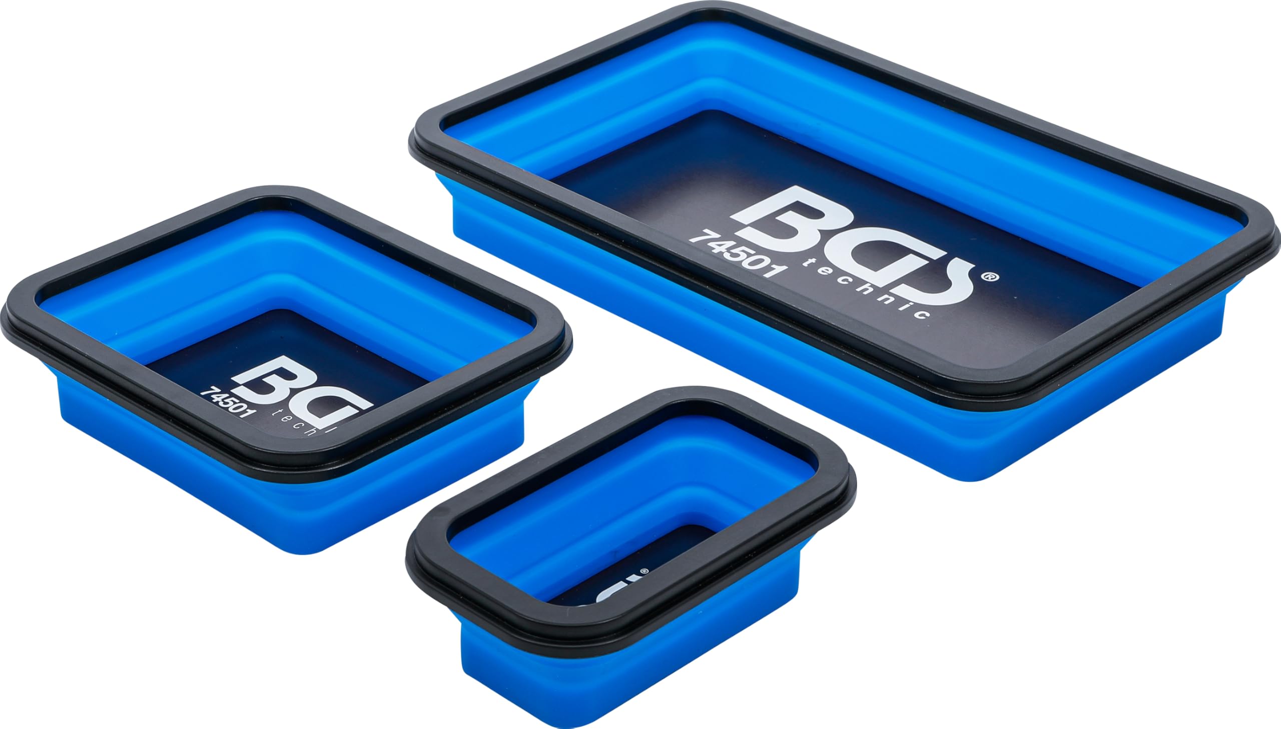 BGS 74501 | Serie di vaschette magnetiche | silicone | pieghevole | 3 pz.