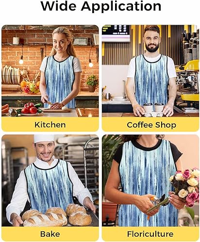 Miniatura 6 de Painting Brush Unisex Cobbler Apron with 2 Pockets Vest, Cleaning Smock Apron for Work Chef Kitchen - 1 Pack