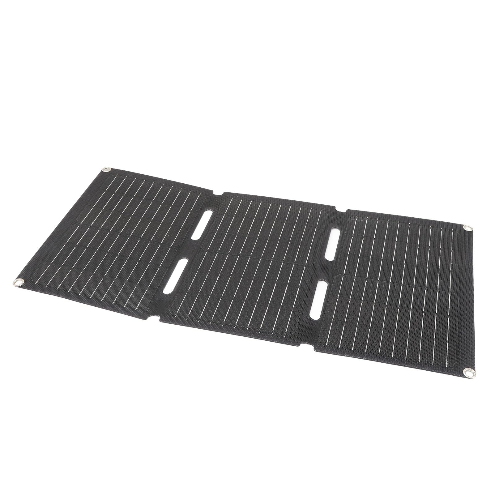 Pannello Solare Pieghevole, Pannello Caricatore Solare Portatile in Silicio Monocristallino da 60 W con Doppie Porte USB, Impermeabile per Escursionismo, Campeggio e