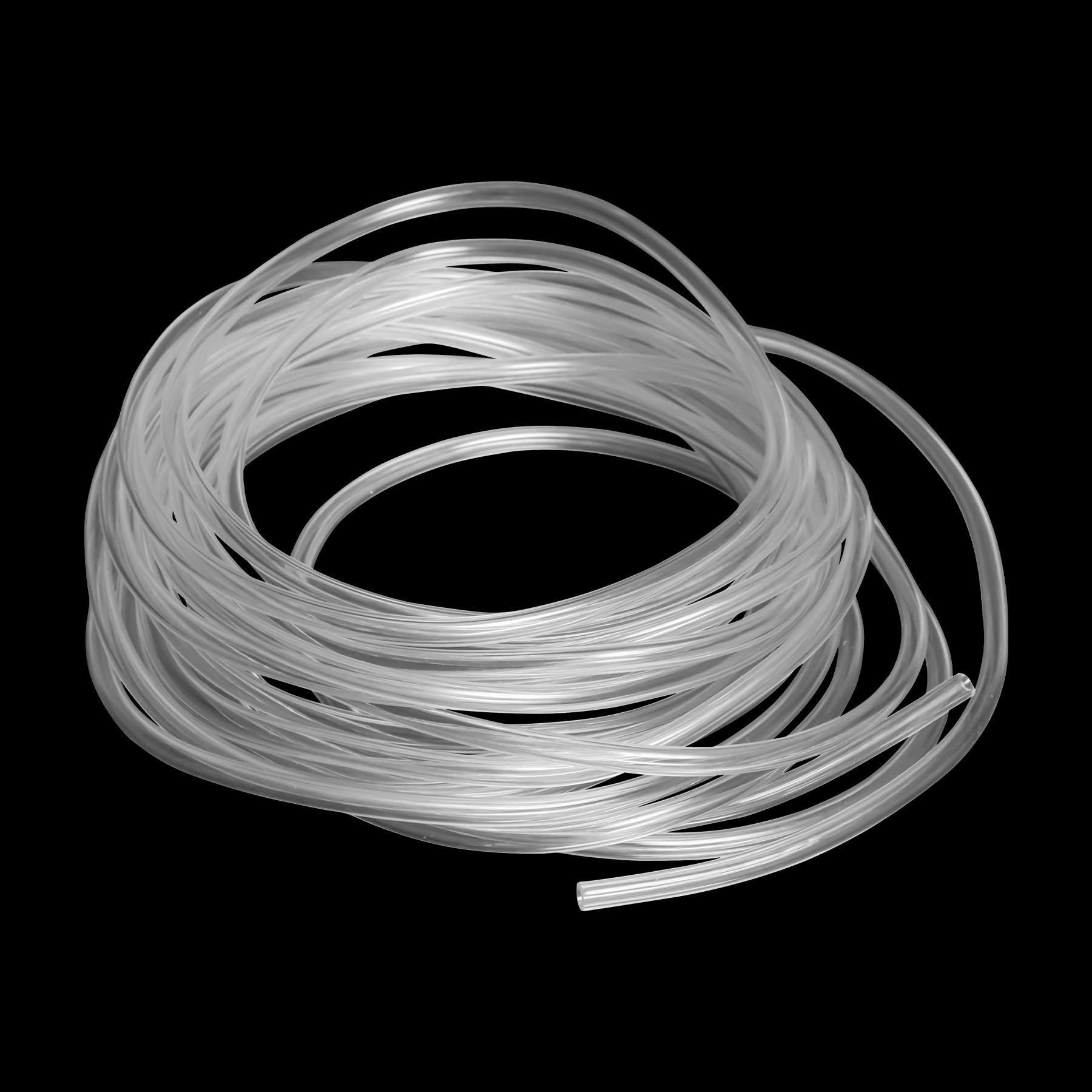 iMeistek 7mm ID x 10mm OD Clear Plastic Tube Hose, 6M Length Food Grade Flexible PVC Vinyl Tube Pipe for Oil Water and Air Transfer