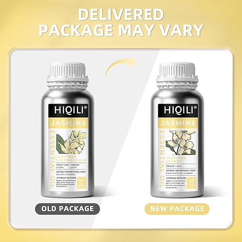 Miniatura 9 de HIQILI Aceite esencial de jazmín de 16 onzas líquidas, 100% puro y natural para difusor, cabello, piel, fabricación de perfumes, 16.9 fl oz