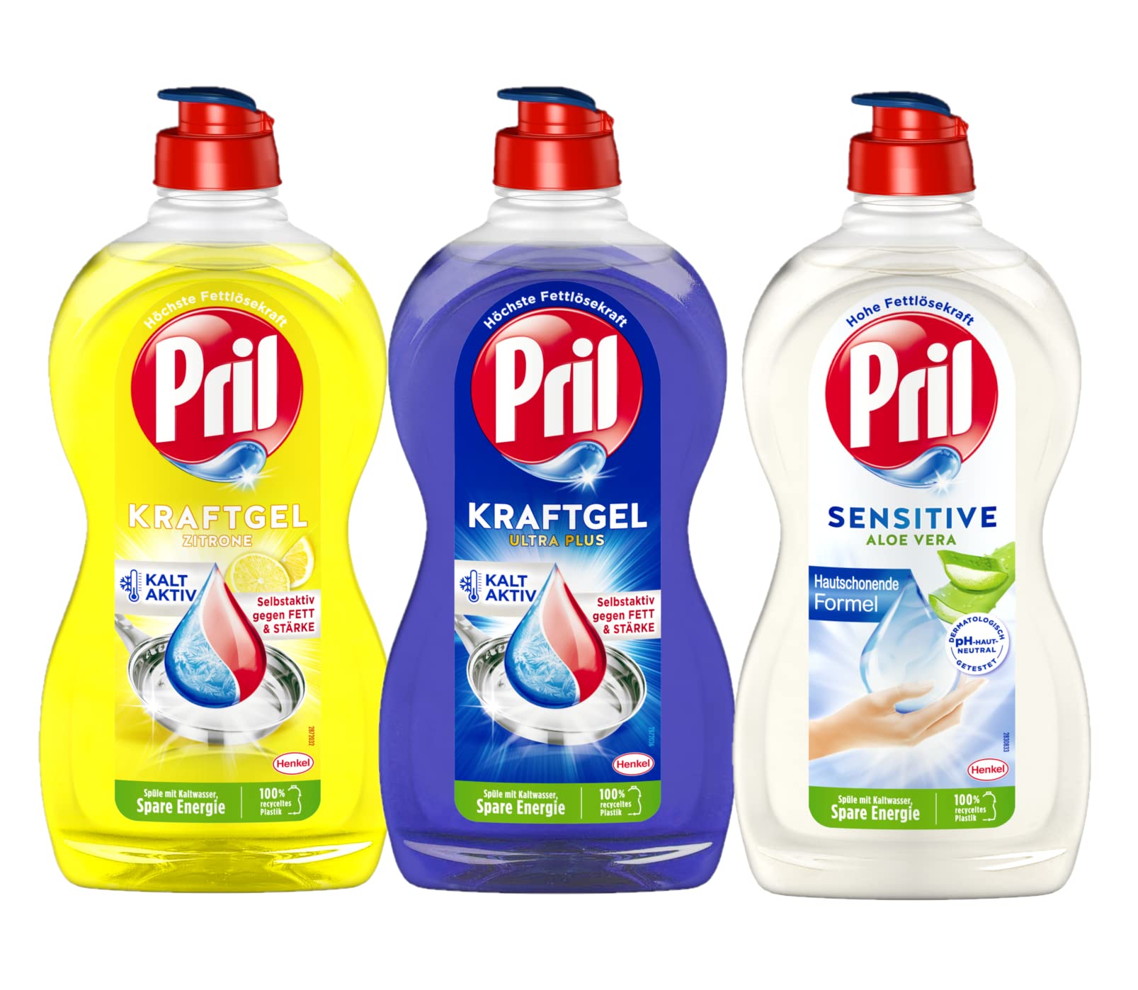 Pril Pril Geschirrspülmittel Probier Set, mit zwei kraftgelen Zitrone und ...