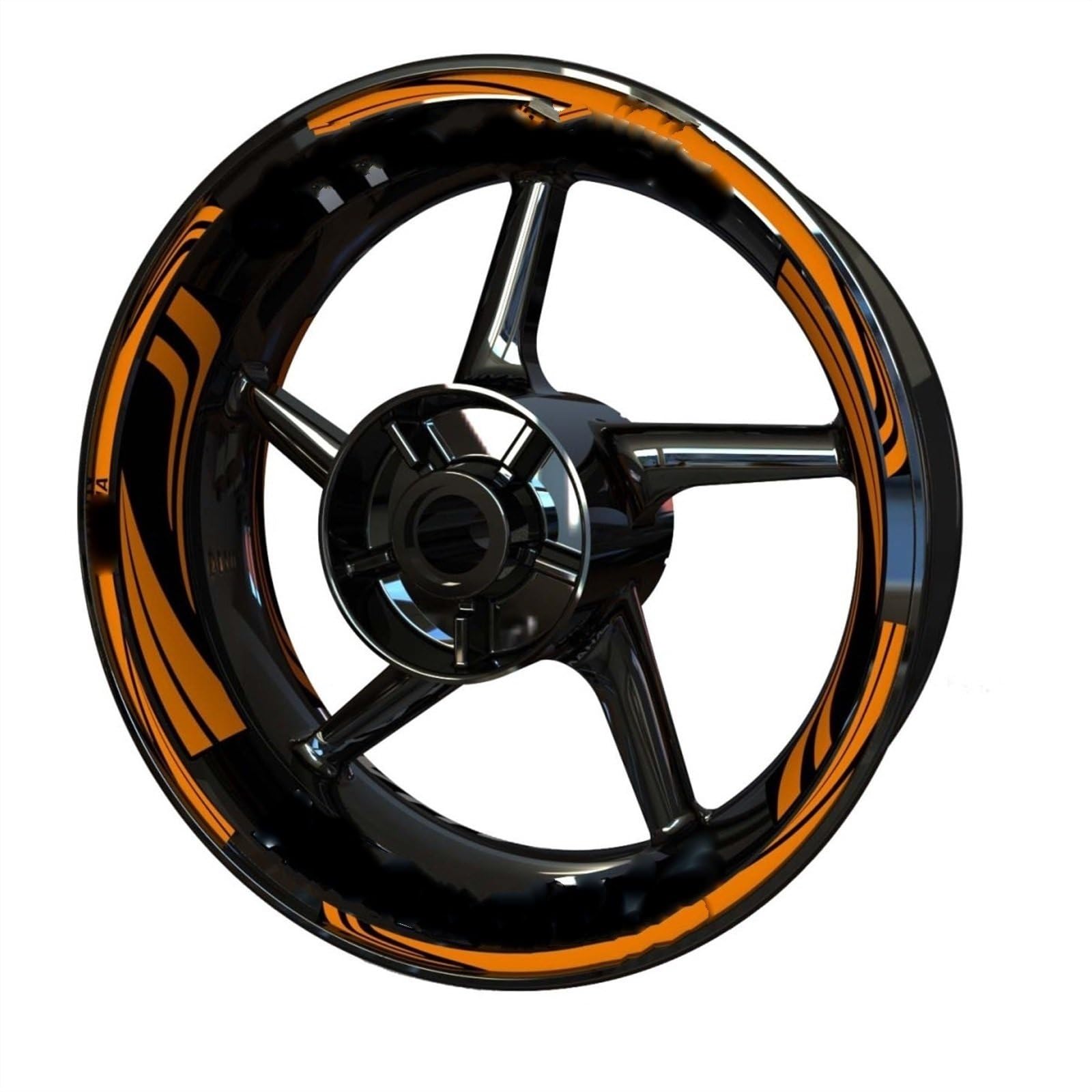 Motorcycle Wheel Sticker Rim Decal Hub Stripe Tape for Yamaha YZF R1 R3 R15 R1m R6 Mt07 Mt09 FZ6 Decorative(Color12)