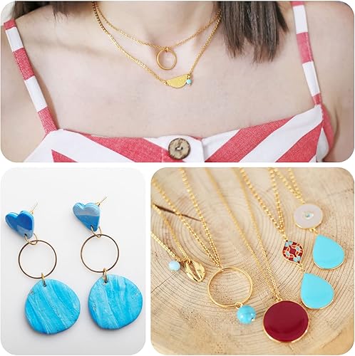 Miniatura 5 de uxcell Bisel de círculo hueco de latón Anillos de enlace redondos Conectores de joyería para pendientes, collares, fabricación de joyas, Latón, Sin