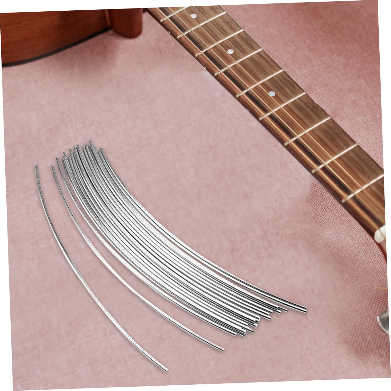 Kisangel 25 Trastes de Guitarra de 2,4 Mm, Trastes Metálicos Resistentes para Guitarras Acústicas y Principiantes