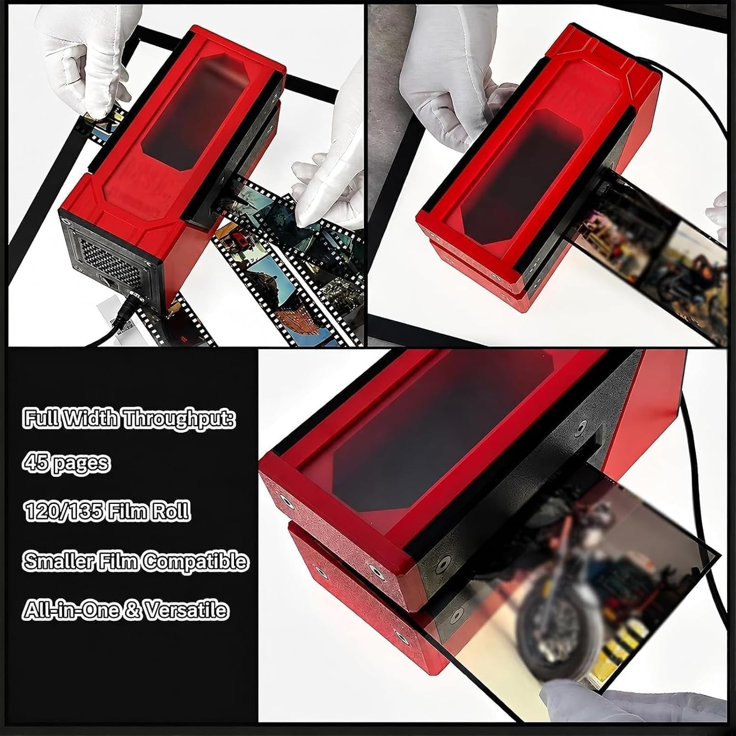 Nettoyeur Antistatique Pour Films, Dépoussiéreur Électrique Pour Films, Avec Ventilateur Filtrant Et Brosses En Laine Double Couche, Papier Filtre Remplaçable, Anti-rayures, Pour Diapositives Et
