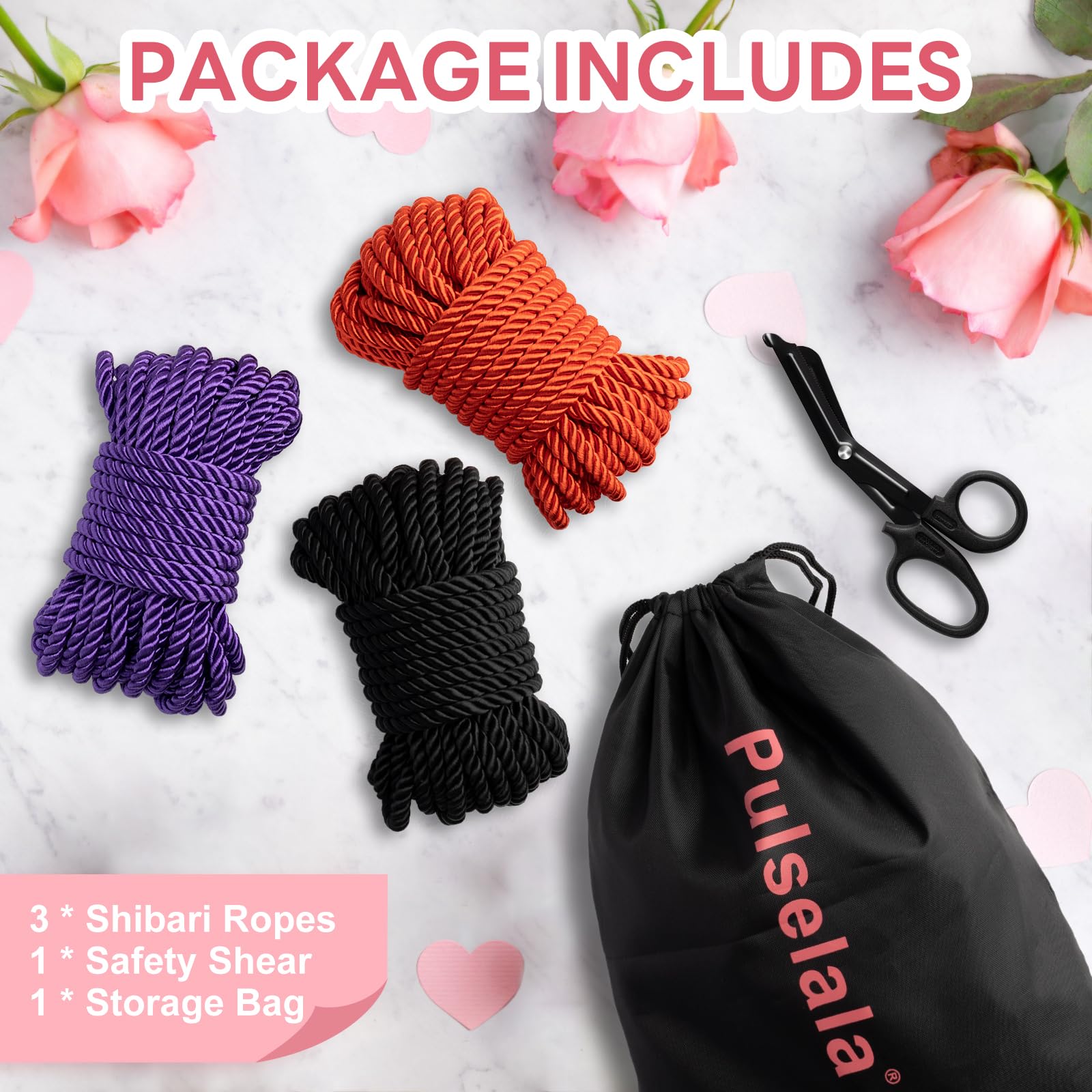 Shibari Japanese Rope Styling Set for Bedroom Play, Perfect for Beginners and Experienced Riggers Silky-Soft Rope - Image 4