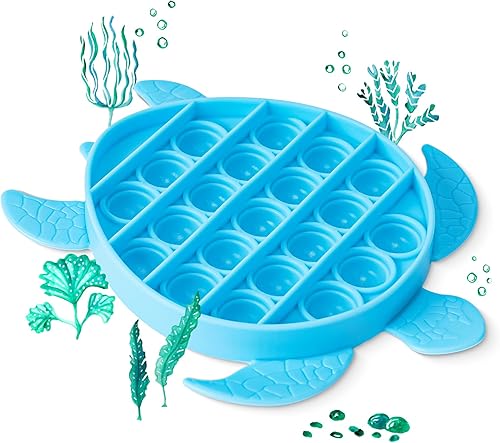NiHealth Juguete sensorial de burbujas para presionar, juguete sensorial de tortuga marina, juguete para ansiedad para necesidades especiales,