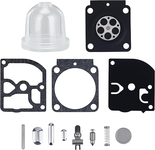 Hipa Kit de reparación/reconstrucción de carburador RB-100 con bombilla de cebador 188-13 para STHIL HS45 FS38 FS55 FS75 FS76 FS80 FS85 BG45 BG55