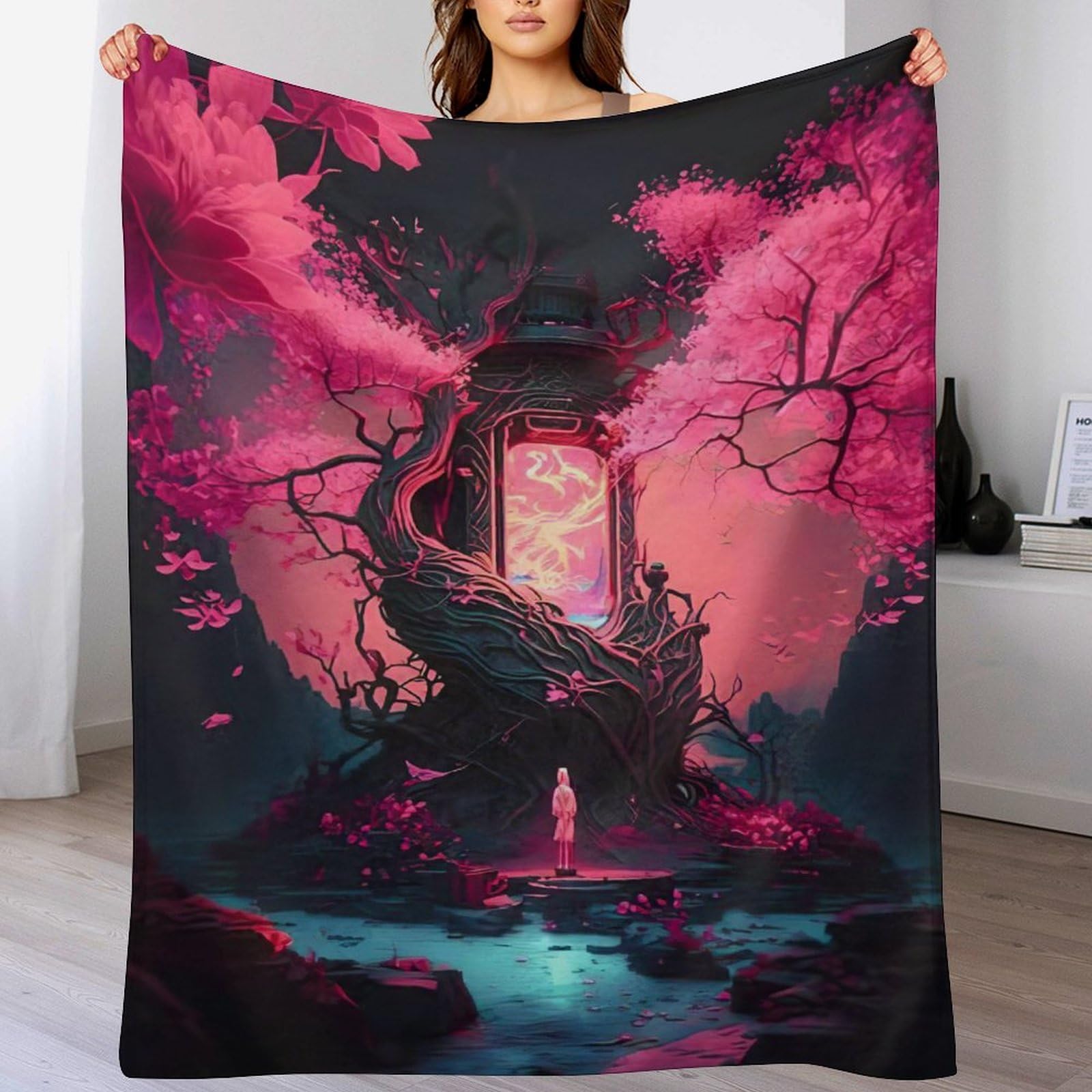 Couverture polaire arbre de vie, un cadeau réconfortant pour sublimer un canapé