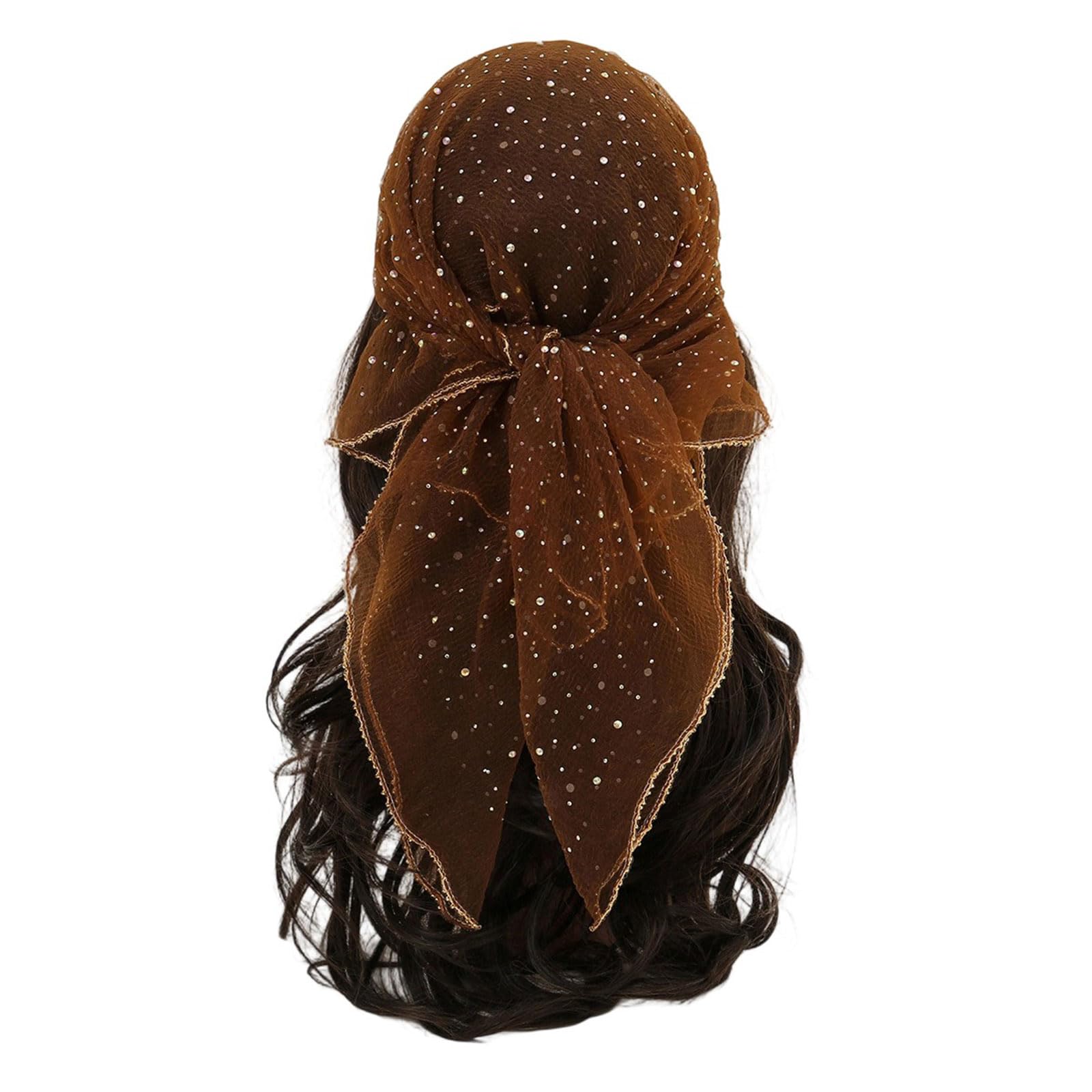 MICFENY Sparkling Gemstones Embellished Head Wrap Multiple Ways To Wear For Her Stylish Daily Wear