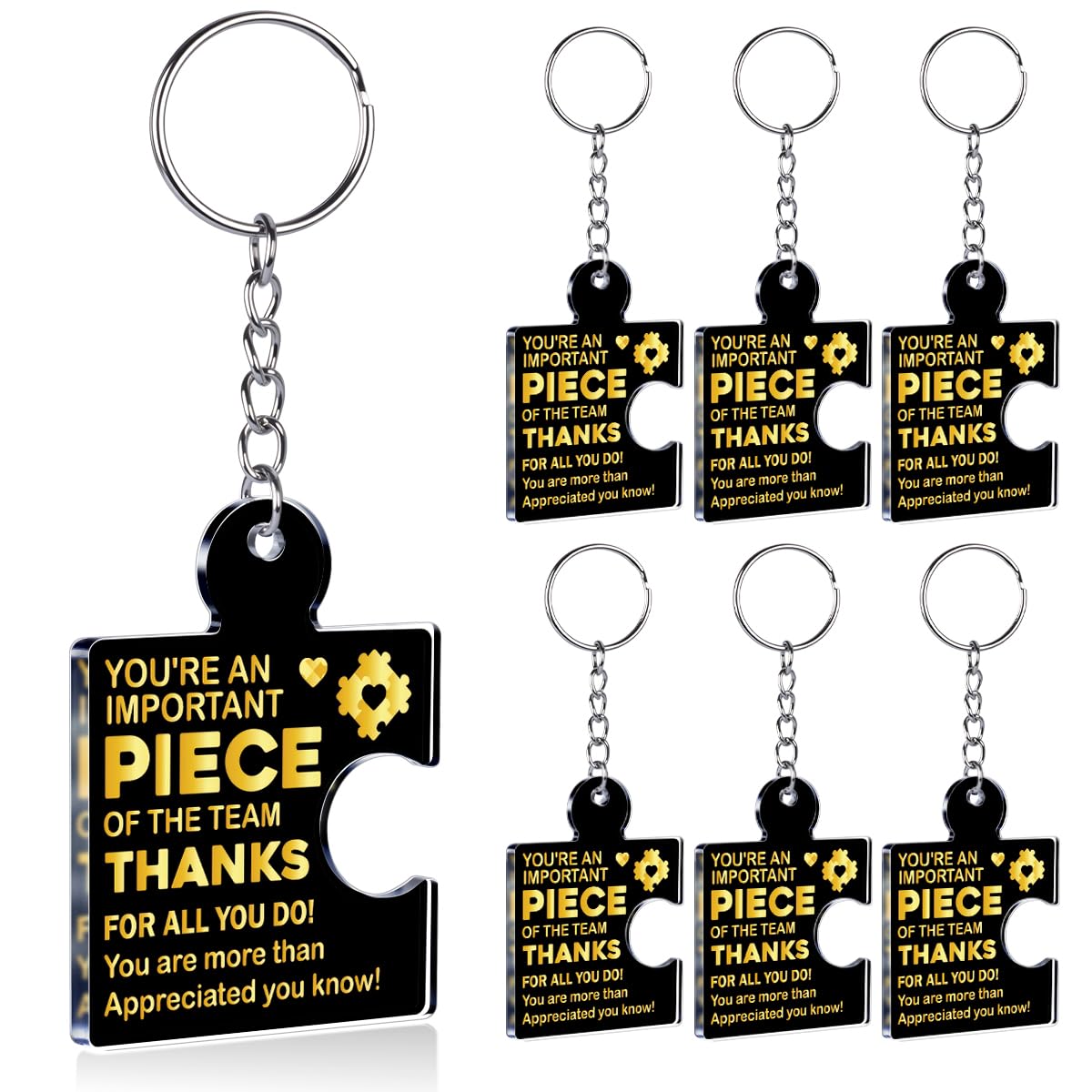 Team Appreciation Gifts Bulk Thank You Keychains for Coworkers