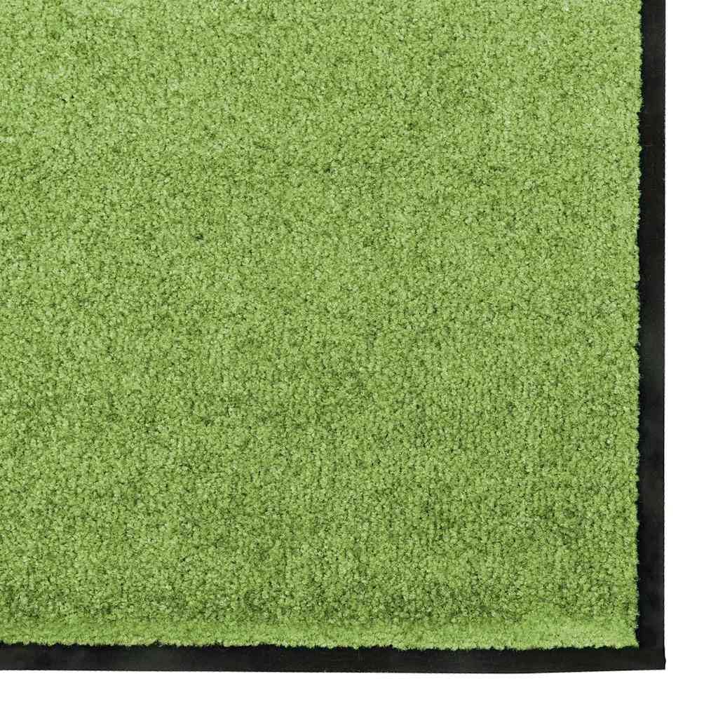 Felpudo verde negro 120 x 250 cm poliamida PVC antideslizante para entrada pasillo pasillo interior exterior terraza balcón jardín con protección del suelo y absorción de suciedad