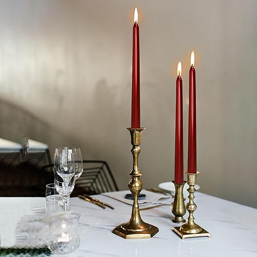 Miniatura 6 de Velas cónicas rosadas trenzadas de 10 pulgadas sin perfume hechas a mano en espiral para decoración de bodas, fiestas de Navidad