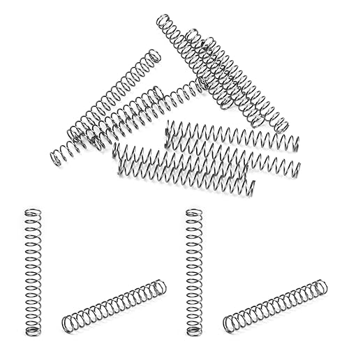 Miniatura 14 de MroMax 20Pcs Compressed Spring, 0.04" Wire Dia, 0.31" OD, 1.57" Free Length, Gray Black Spring Steel Extended Coil Compression Spring