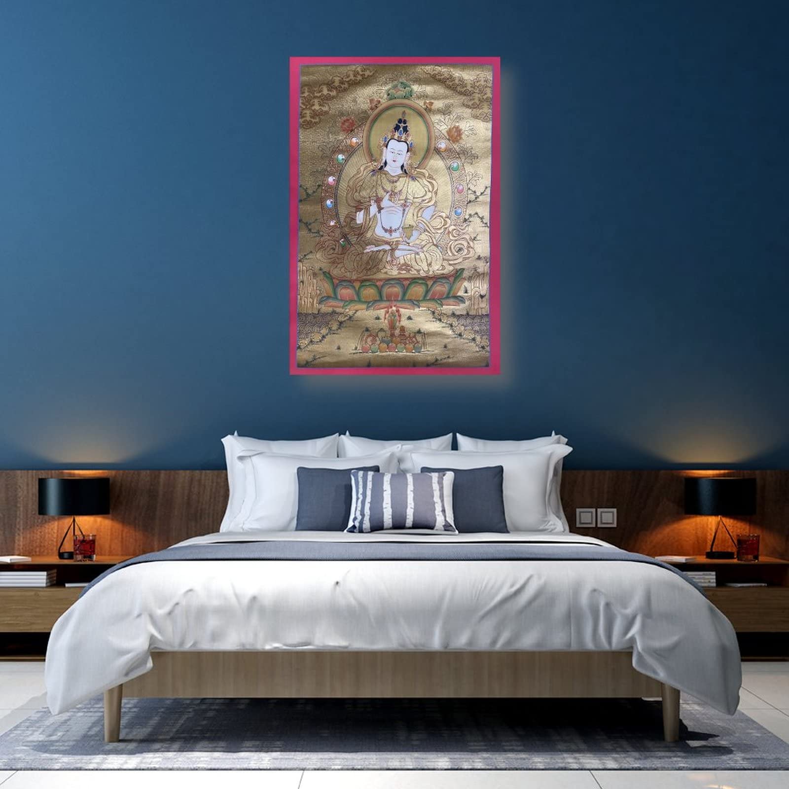 Vajrasattva Buddismo Religione Meditazione Poster Buddha Bodhisattva Decorazione per la casa Poster arte da parete Camera da letto Decorativa Stanza Estetica 40 x 60 cm